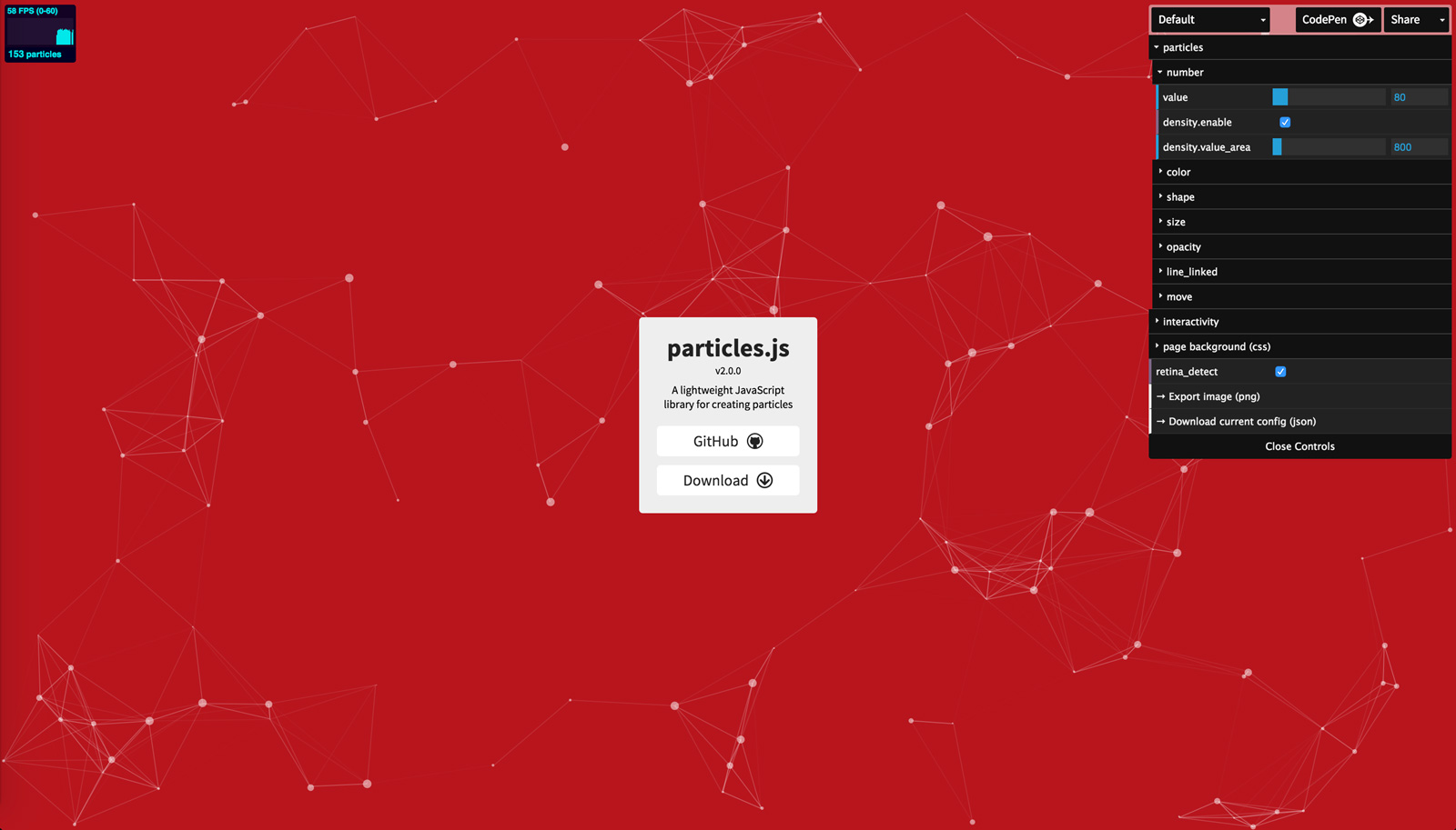 particles.js generator