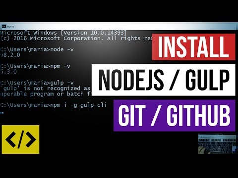 Install nodejs, git and github