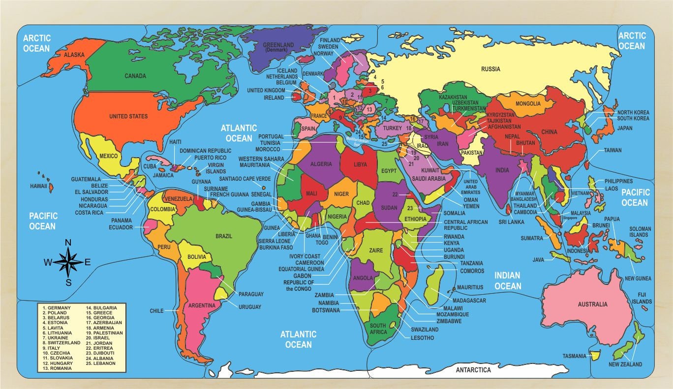 Map of World to Use for Worldle