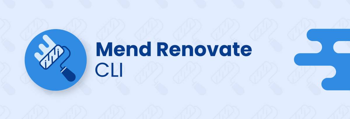 Mend Renovate CLI banner