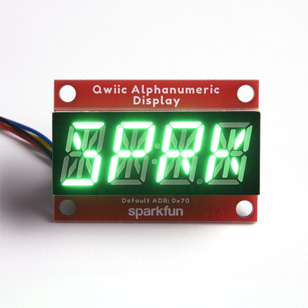 Qwiic Alphanumeric Display - Green