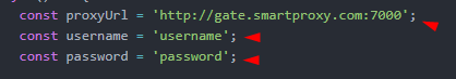 smartproxy puppeteer http proxy configuration using username password authentication
