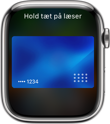 Apple Watch med visning af en gennemført betaling med Apple Pay.