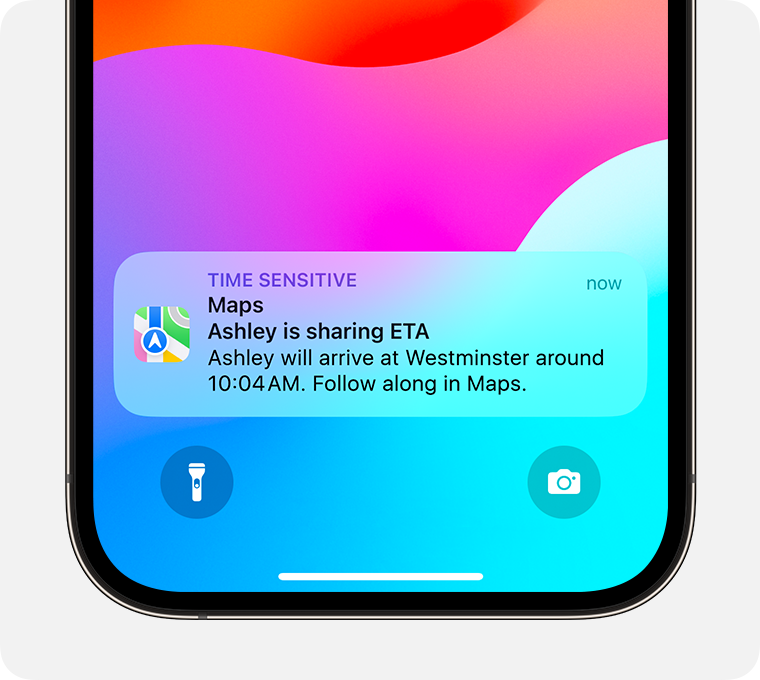When you share your ETA in Maps, the person who you share with gets this notification.