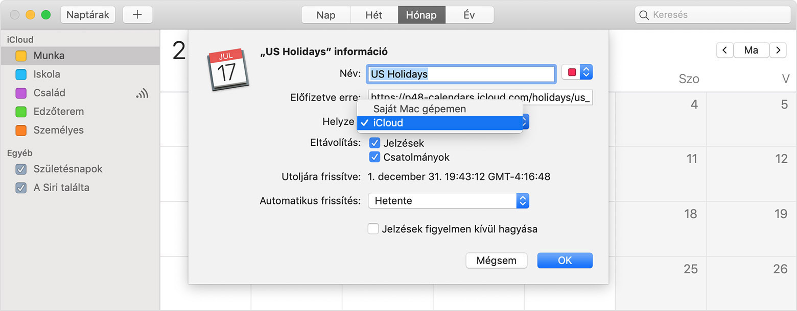 US Holidays Info setting within iCloud calendar