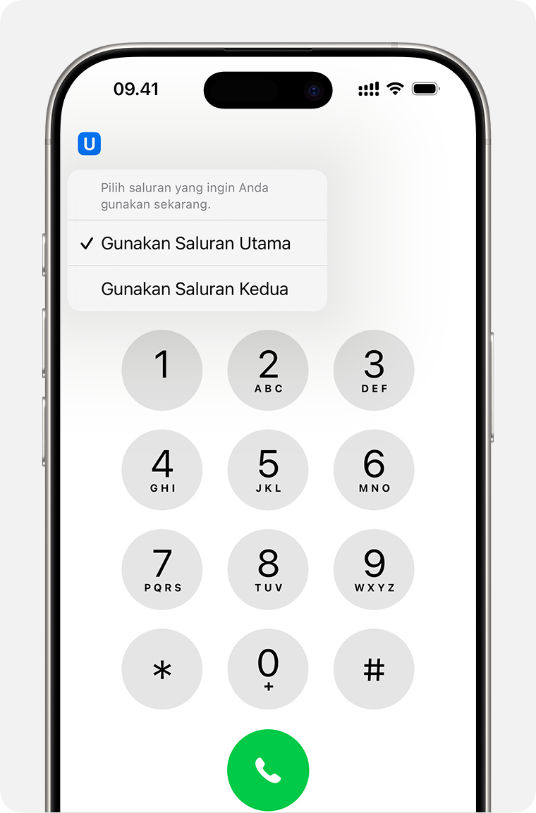 Ponsel dual eSIM beralih nomor telepon dari keypad