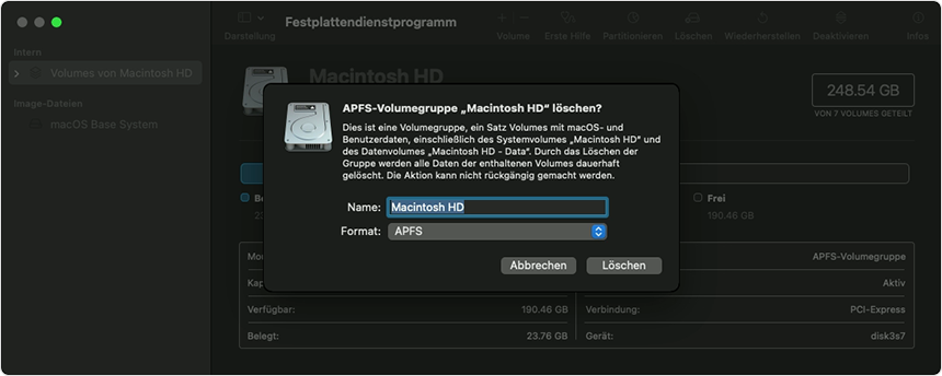 macOS-Monterey-Wiederherstellungsmodus-Festplattendienstprogramm-löschen-Volume-Gruppe