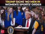 Trump signs order barring trans athletes from women's sports:Image