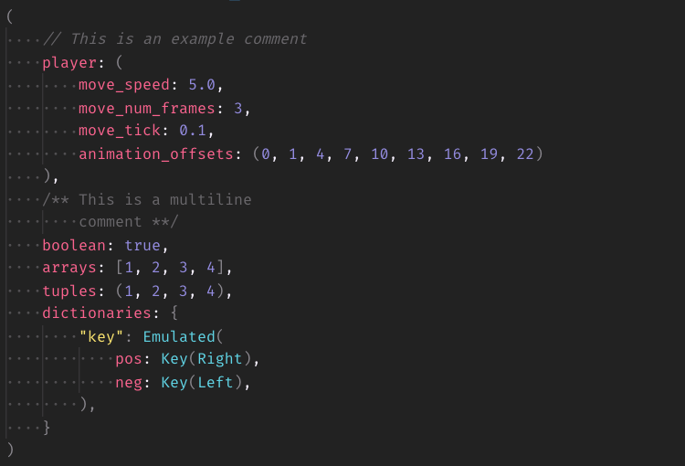 Syntax highlighting example