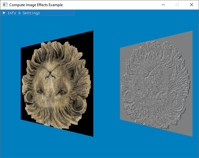 Screenshot of the compute_image_processing example application