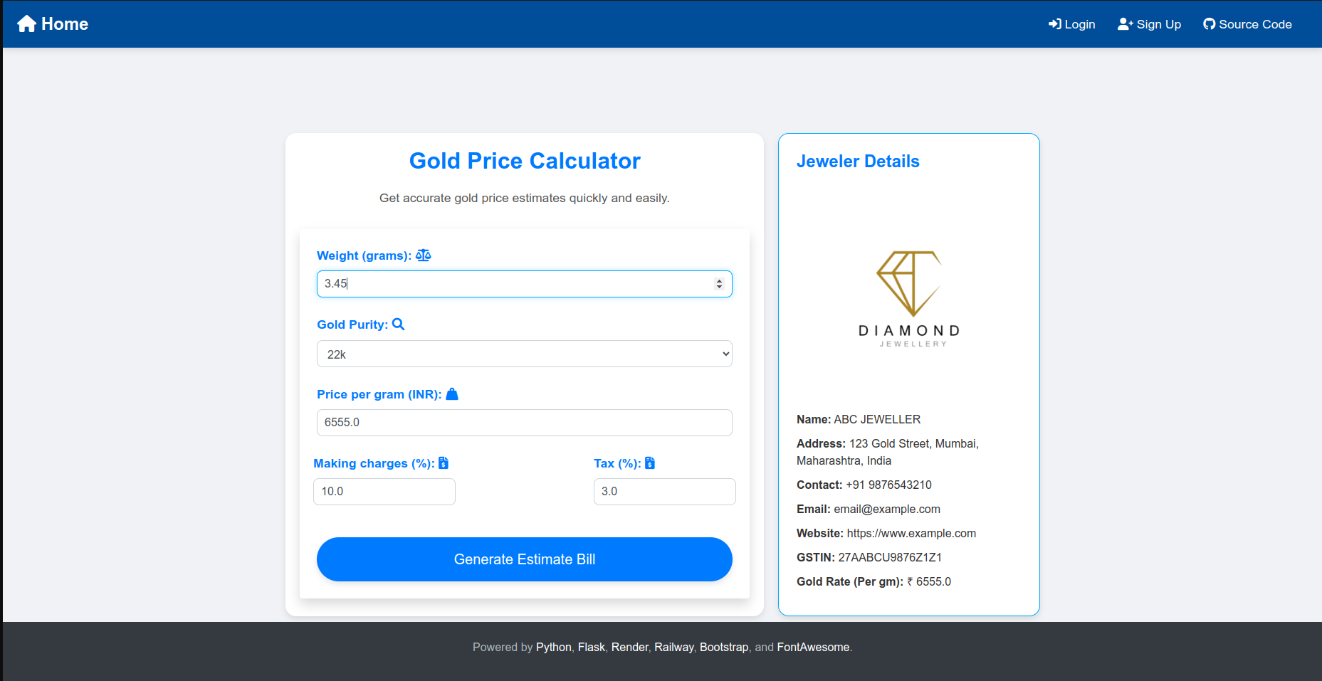 Gold Calculator