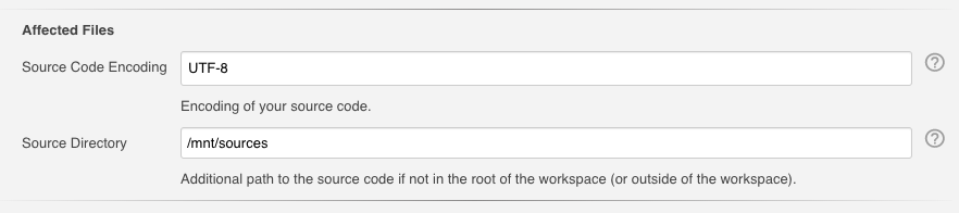 affected files configuration