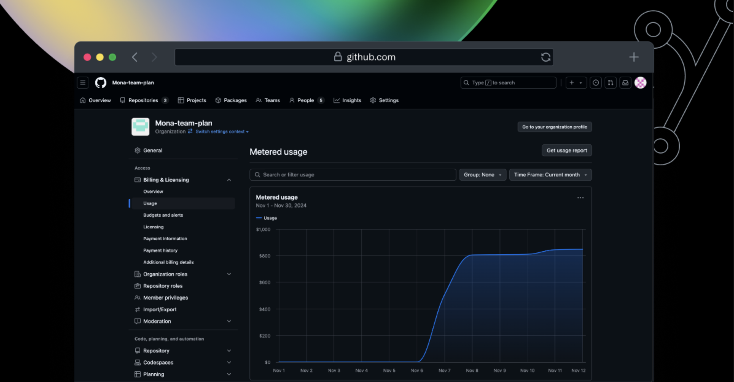 Enhanced billing platform screenshot