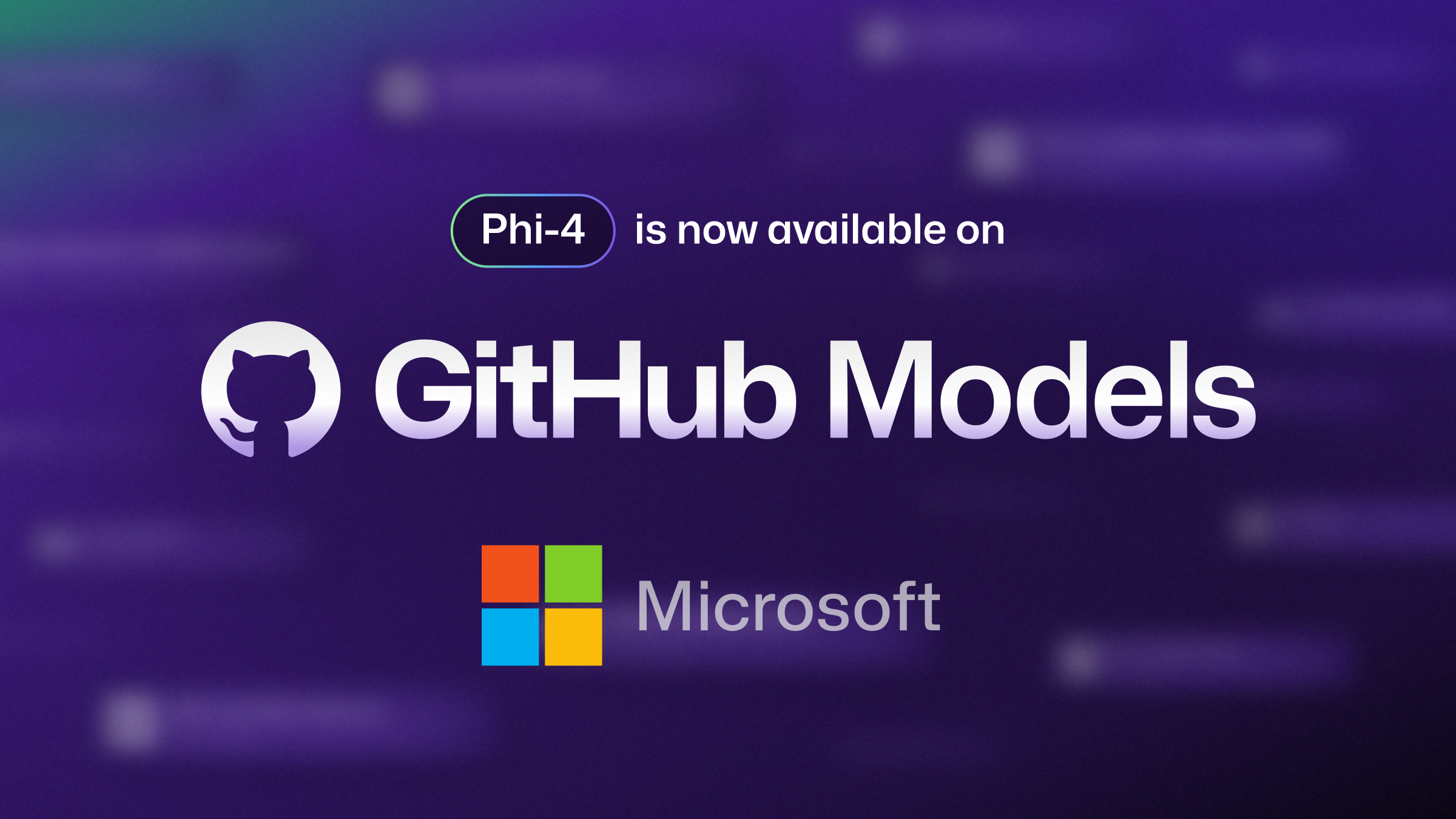 Phi-4 Model Release on GitHub Models