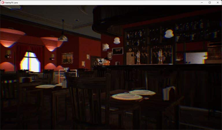 FidelityFX Lens - bar room