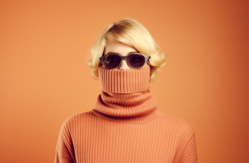 View Turtleneck Sweater Fashion Free Stock Image