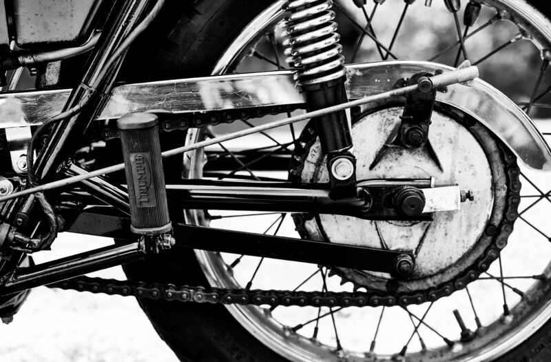 Old Motorcycle Wheel Free Stock Photo