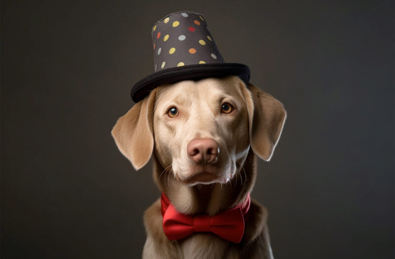 Dog with a Hat Free Stock Photo