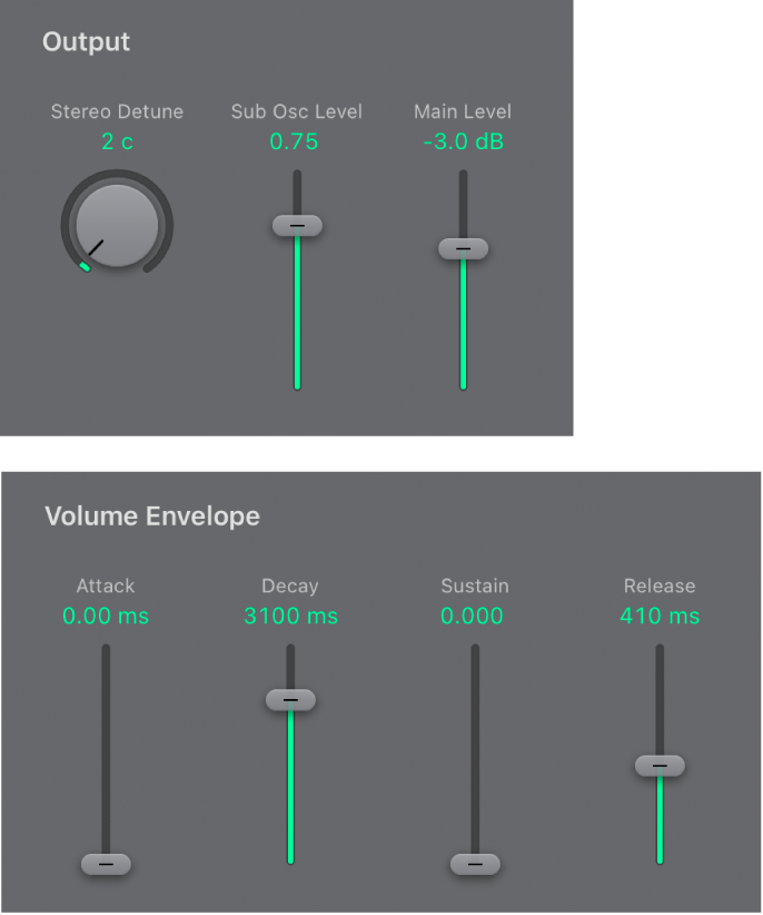 Figure. EFM1 Output parameters.