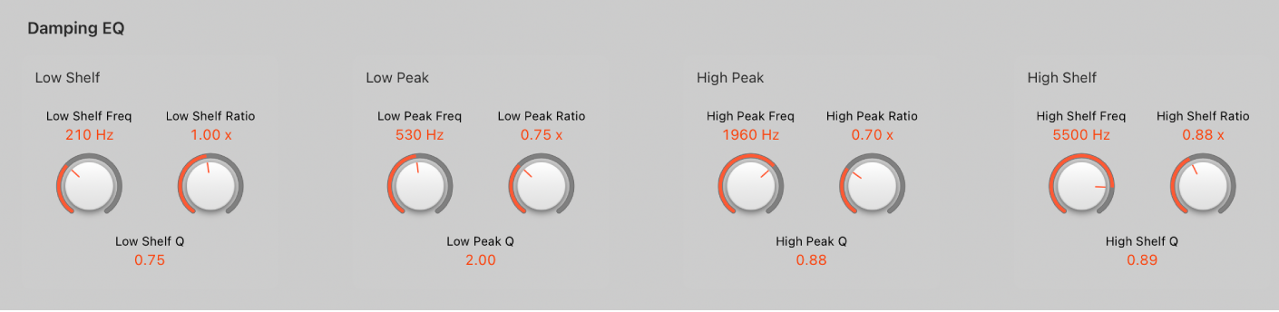 Ilustración. “Damping EQ” de ChromaVerb.