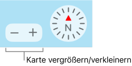 Zoomtasten auf der Karte.