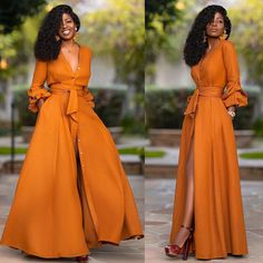 Cardigan Dress, Long Sleeve Kimono, Afrikaanse Mode, Long Sleeves Dress, Party Dress Long Sleeve, Long Sleeve Shift Dress, Split Maxi Dress, Belted Shirt Dress, Classy Dress Outfits