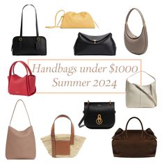 Handbags under $1000 summer 2024 on the blog. Click through to read about IT bags under $1000 for the summer 2024 season. #itbags #handbags #bagsunder1000 #affordablehandbags #summerstyle #streetstyle #summerhandbags #summerbags #luxury Trending Bags 2024, Trendy Bags 2024, Luxury On A Budget, Slouchy Tote, Range Bag, Bags 2024, It Bags, Summer Handbags