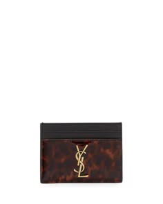 Yves Saint Laurent Wallet, Saint Laurent Card Holder, Ysl Card Holder, Designer Card Holder, Accessory Inspo, Brown Pattern, Saint Laurent Wallet