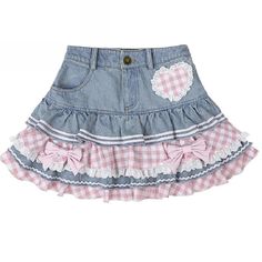 Harajuku Skirt, Korean Fashion Skirt, Kawaii Skirt, Preppy Mode, Lace Cake, Mini Skirt Style, Rok Mini, Y2k Mini Skirt, Japanese Sweet