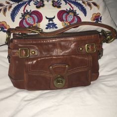 Authentic Coach Purse! Great Quality Stitching, Good Condition, Has A Mark Inside From An Eyeliner. Short Strap Over The Shoulder About 19”. The Bag Is 12” Long And 8” High. Brown Coach Purse, Brown Coach, Bags Crochet, Fashion Closet, Tiger Mist, Coach Purse, Coach Bag, Coach Purses, Kawaii Fashion