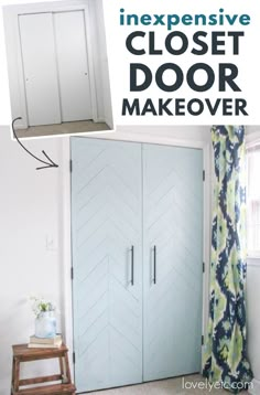 the inside closet door makeover is easy to do