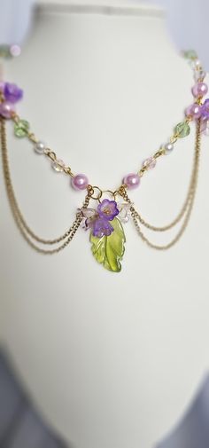 This cottagecore flower necklace makes a perfect fit for any dainty and cute outfit! This fairy core necklace can stacked with other necklaces or worn alone for any occasion. It is also the perfect gift for any nature lover.  It looks chick and stylish so add this to your collection today and show it off all day long! Length: 15" 💖 handmade with love ✨ aesthetic packaging  🎁gift ready If you need a personalized note please message me Care instructions  *avoid getting wet *store In cool,dry place. Plastic baggies work fine and jewelry will come with a bag *oxygen accelerates tarnish Please keep in mind that every piece is handmade by me thus giving each piece their own unique character. Therefore understand that no two piece are exactly alike and may vary slightly from the picture. Thank Fairycore Necklace Aesthetic, Fairy Core Necklace, With Love Aesthetic, Cottagecore Necklace, Fairycore Necklace, Aesthetic Packaging, Purple Flower Necklace, Cottagecore Jewelry, Birth Flower Necklace