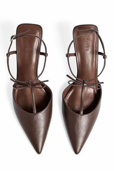 Bow T-Bar Pumps Brown | NA-KD Brown Pumps Heels, Timeless Clothes, Fall Bridesmaid, Work Heels, Kd Shoes, Pointy Shoes, Taupe Heels, Brown Pumps, Work Shoes Women