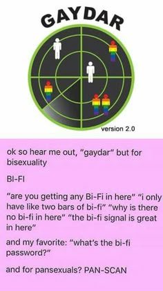 an image of gaydar text on a pink background