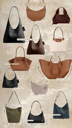 Polene Cyme Numero dix neuf Coach Brooklyn 28 Longchamp Le Pliage Arket suède leather tote bag trendy popular bags summer 2024 bag wishlist with names what to buy bags under 1000$ Longchamp Leather, Longchamp Tote, Capsule Wardrobe Casual, Bag Wishlist, Mode Turban, Longchamp Bag