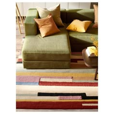 JÄTTEBO 2.5-seat mod sofa w chaise, left/Samsala dark yellow-green - IKEA Cozy Playroom, Small Apartment Couch, Solo Apartment, Future Home Aesthetic, Customised Sofa, Hipster Home, Apartment Finds, Carved Headboard, Laminated Veneer Lumber