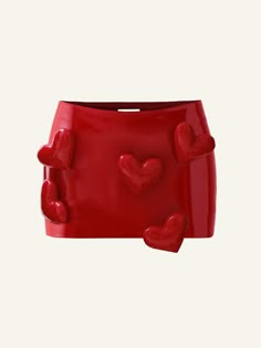 Dive into the essence of romance with our Love Mini Mini skort in Red patent from Cultnaked's Valentine's Collection. This low-rise mini skirt with integrated shorts underneath combines playfulness with style. Adorned with charming hearts all over, it's a delightful expression of love. Each stitched heart tells a story Spikes Skirt Set, Leather Skirt Mini Autfit, Cheap Under Armour T-shirt For Sports, Cheap Red Elegant Coin Purse, Cheap Spring Party Platform Slippers, Luxury Modern Slip-on Sandals, Trendy Rhinestone-embellished Hats, Cheap Chic Red Camisole, Expression Of Love