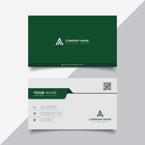 Green And White Business Card, Creative Visiting Cards Design Ideas, Modern Business Card Design Unique, Corporate Name Card, Best Visiting Card Design, Modern Visiting Card Design, Modern Business Card Design Creative, Business Card Design Corporate, Corporate Visiting Cards Design