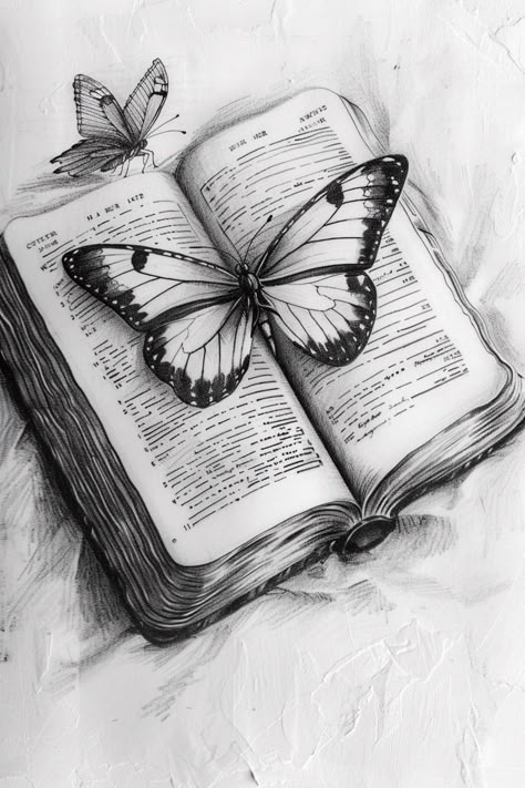 Bible drawing with butterflies Drawing With Butterflies, Meaningful Sketches, Easy Sketch Ideas, Easy Nature Paintings, Acts Bible, Beautiful Pencil Sketches, Bible Drawings, Sketch Beautiful, Two Butterflies