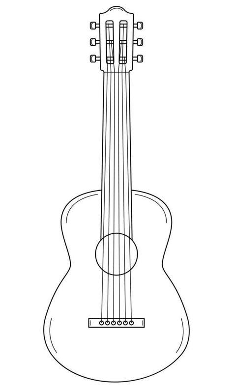 Hand drawn acoustic guitar. Stringed musical instrument. Doodle style. Sketch. Vector illustration Acoustic Guitar Sketch, String Instruments Drawing, Guitar Vector Art, Drawing A Guitar, Guitar Outline Drawing, How To Draw Guitar, How To Draw A Guitar, Guitar Illustration Drawing, Drawing Of Guitar