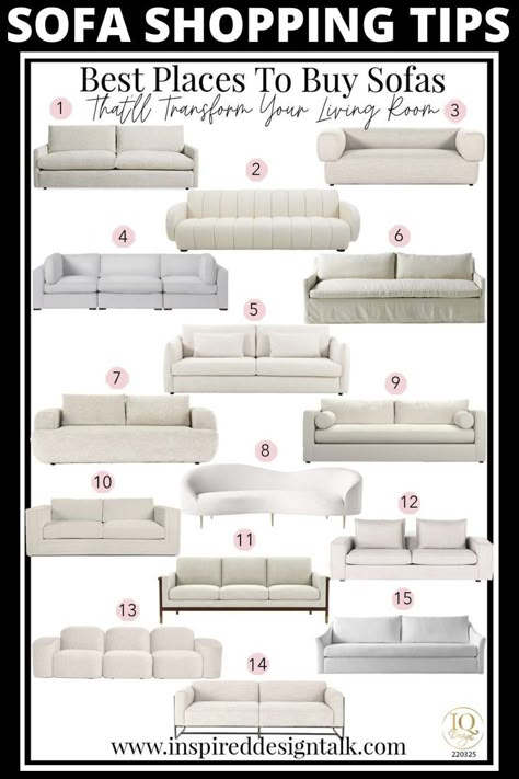 These are the best sofa shopping tips I have found. I was looking for the best places to buy a couch so this is perfect!! Best Modern Sofa, Must Société Sofa, Firm Couch Sofas, Firm Sofa Living Rooms, Trending Sofa 2023, 2 Cushion Sofas, Inexpensive Sofas Couch, Couches On A Budget, Two Cushion Sofa