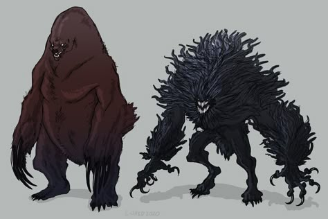 ArtStation - Western Lycan Hybrid Monster Concept Art, Monster Bat Art, Split Jaw Monster, Monster Summoner, The Thing Monster, Giant Monster Concept Art, Sludge Monster, Fantasy Monster Design, Beautiful Monster