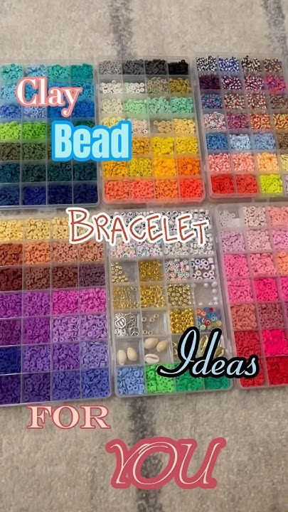 Clay Bead Bracelet Ideas Combos, Aesthetic Pony Bead Bracelets, Bracelet Inspo Preppy, Bracelet Patterns Beads Ideas, Things To Do With Clay Beads, Clay Beads Design Ideas, Braslet Ideas Cute Beads, Bracelets Ideas Preppy, Charms For Bracelet