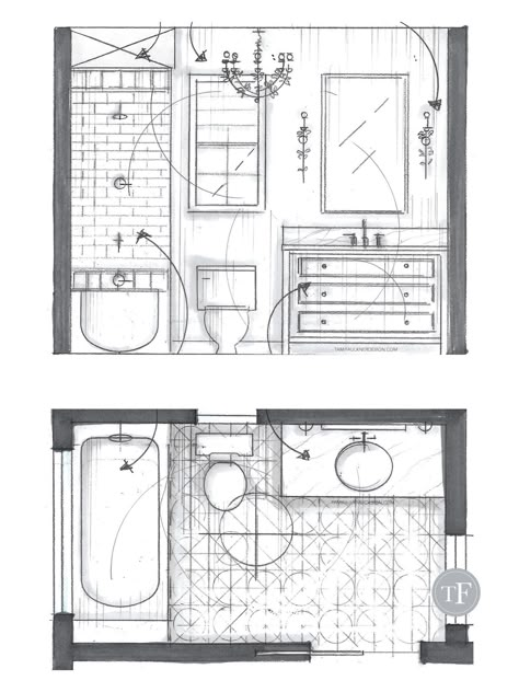 Bathroom Elevation, Small Bathroom Floor Plans, Ensuite Design, Decorating Rules, Autocad Tutorial, Custom Floor Plans, Bathroom Plan, Interior Design Student, Bathroom Details