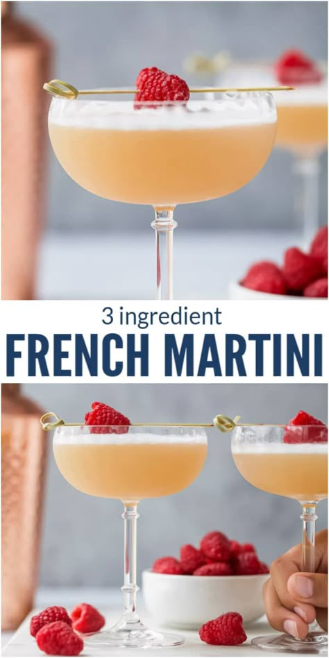 Martini With Pineapple Juice, Easy Fun Martinis, Good Martini Recipes, Different Martini Recipes, Martini Recipes Fruity, French Martini Chambord, Fruity Martini Recipes Vodka, Refreshing Martini Recipes, Pitcher Martini Recipe