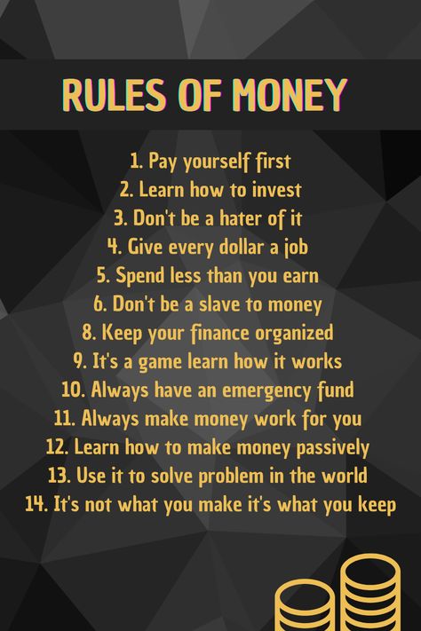 Want to make money and build wealth? Follow these 14 powerful money rules that successful people use to grow their income and achieve financial freedom! 🚀 Learn how to invest, save, and make money work for you. Whether you're looking for passive income, smart money habits, or financial success, these tips will help you get there! Save for Later.
#MakeMoney #MoneyRules #PassiveIncome #FinancialFreedom #WealthBuilding #MoneyMindset #SideHustle #InvestingTips Money Rules, Pay Yourself First, Finance Organization, Money Habits, Build Wealth, Money Making Crafts, Smart Money, Emergency Fund, Wealth Building