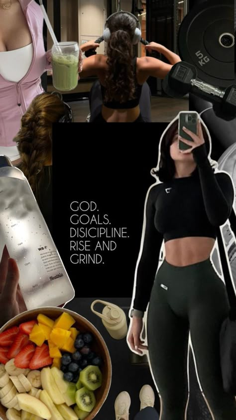 Gym girl aesthetic motivation wallpaper Aesthetic Motivation Wallpaper, Gym Girl Aesthetic, Vision Board Book, Prayer Vision Board, Gym Wallpaper, Vision Board Themes, Aesthetic Motivation, Vision Board Examples, 75 Hard