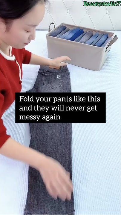 Clothes Folding Hacks You Need! 🔥 #shorts #organizedspace #fashion #foldingclothes Wardrobe Packing Ideas, Hacks For Folding Clothes, Folding Tips Clothes, Folding Trousers To Save Space, How To Fold A Sweatshirt To Save Space, Easy Ways To Fold Clothes To Save Space, How To Fold Trousers To Save Space, How To Fold Clothes Neatly, Fold Shorts To Save Space