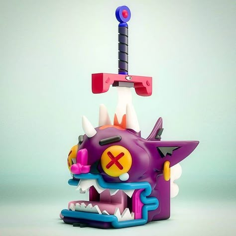 Art Toy Culture on Instagram: “Posted @withregram • @6foresttoys The Demon Head by @lin.o_o.us / WIP #ResinToy #designerToy #popArt #ArtToy #artlover #contemporaryart…” Art Toys Design Ideas, Art Toys Design, Vinyl Art Toys, Toy Sculpture, 3d Figures, Low Poly Art, Custom Toys, Toy Design, Toy Art