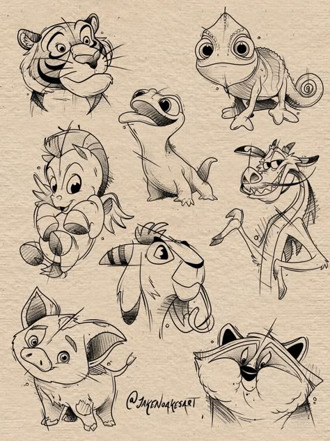 Disney Charters Drawings, Disney Pencil Drawings Sketches, Disney Drawing Reference, Disney Sketch Tattoo Sleeve, Disney Sidekicks Tattoo Sleeve, Disney Animal Tattoo Ideas, Disney Flash Art, Disney Tattoo Sketches, Disney Villains Sketches